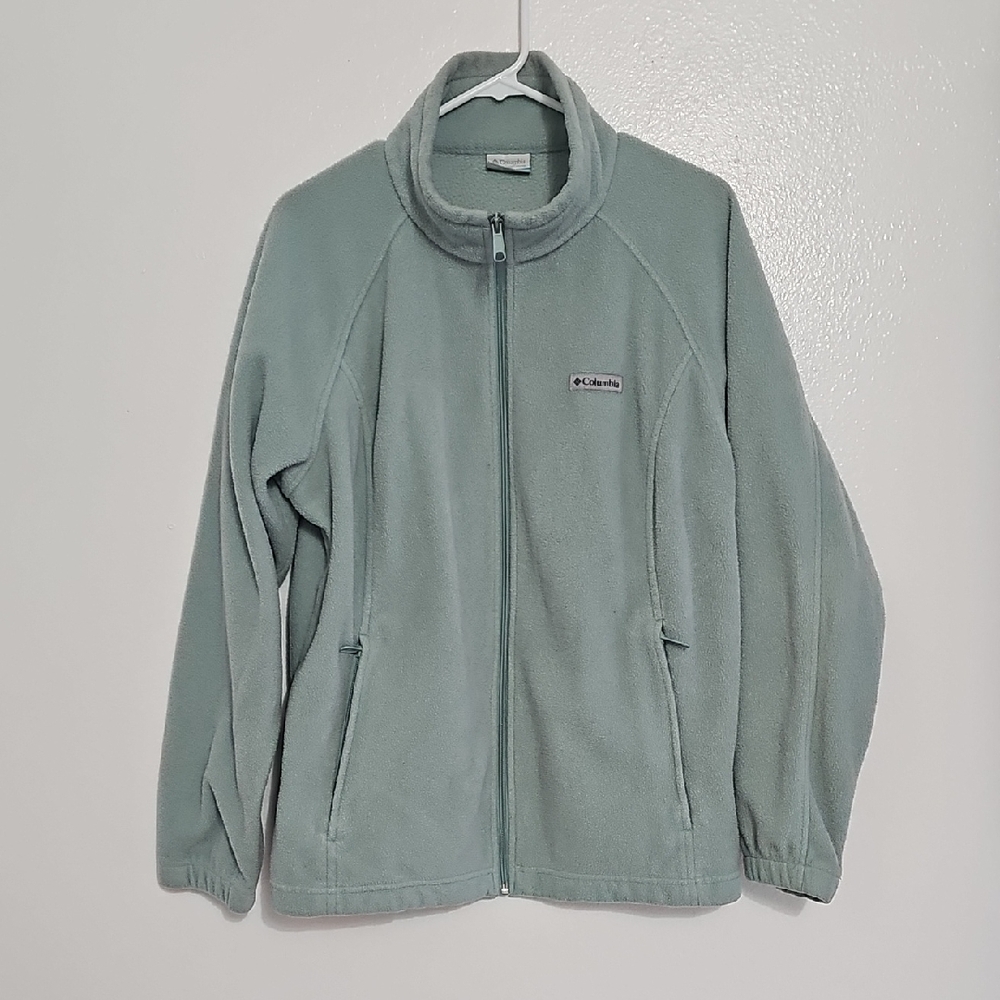 Columbia Sage Green Full-Zip Fleece Jacket